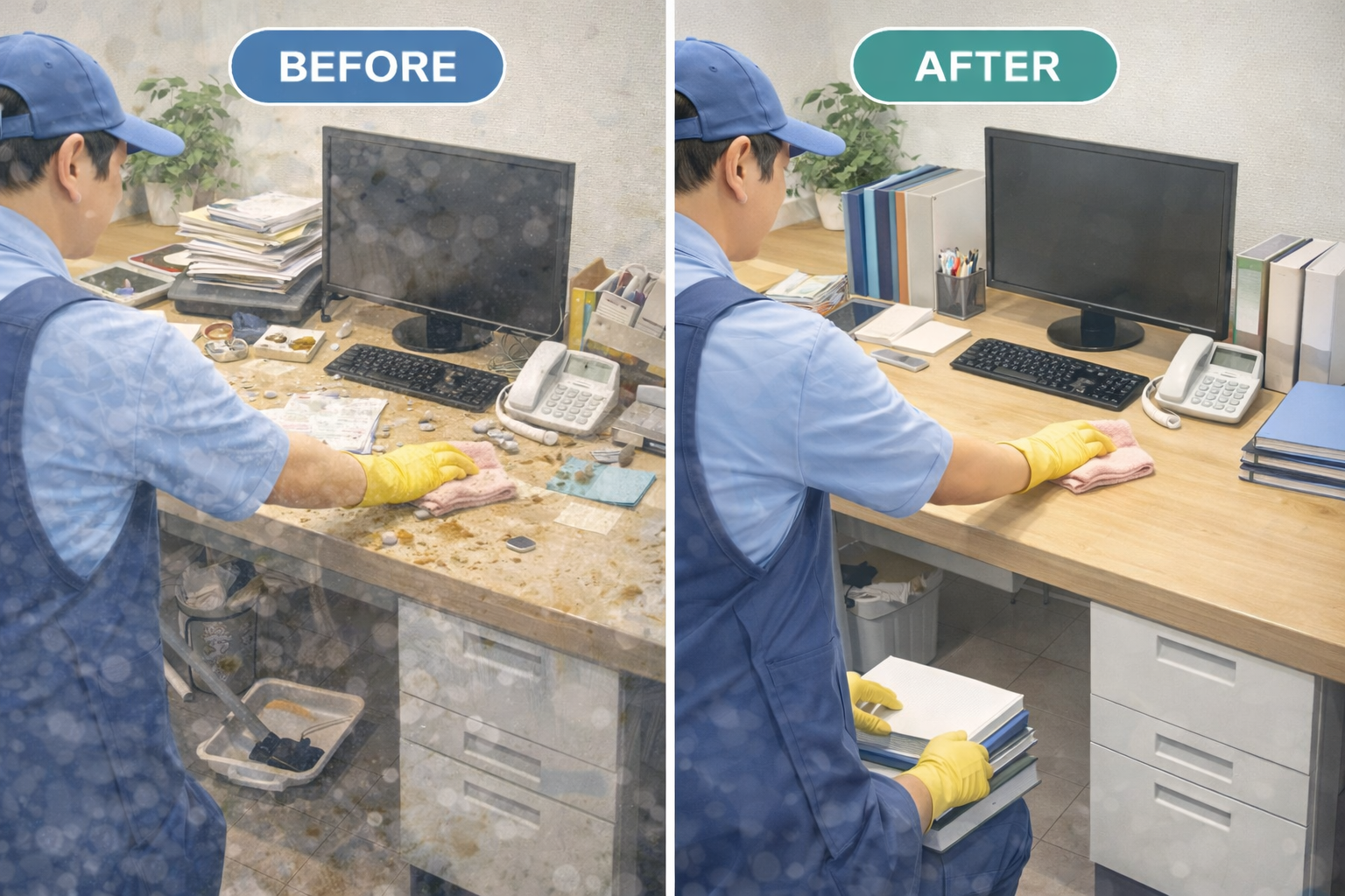 事務スペースの作業例