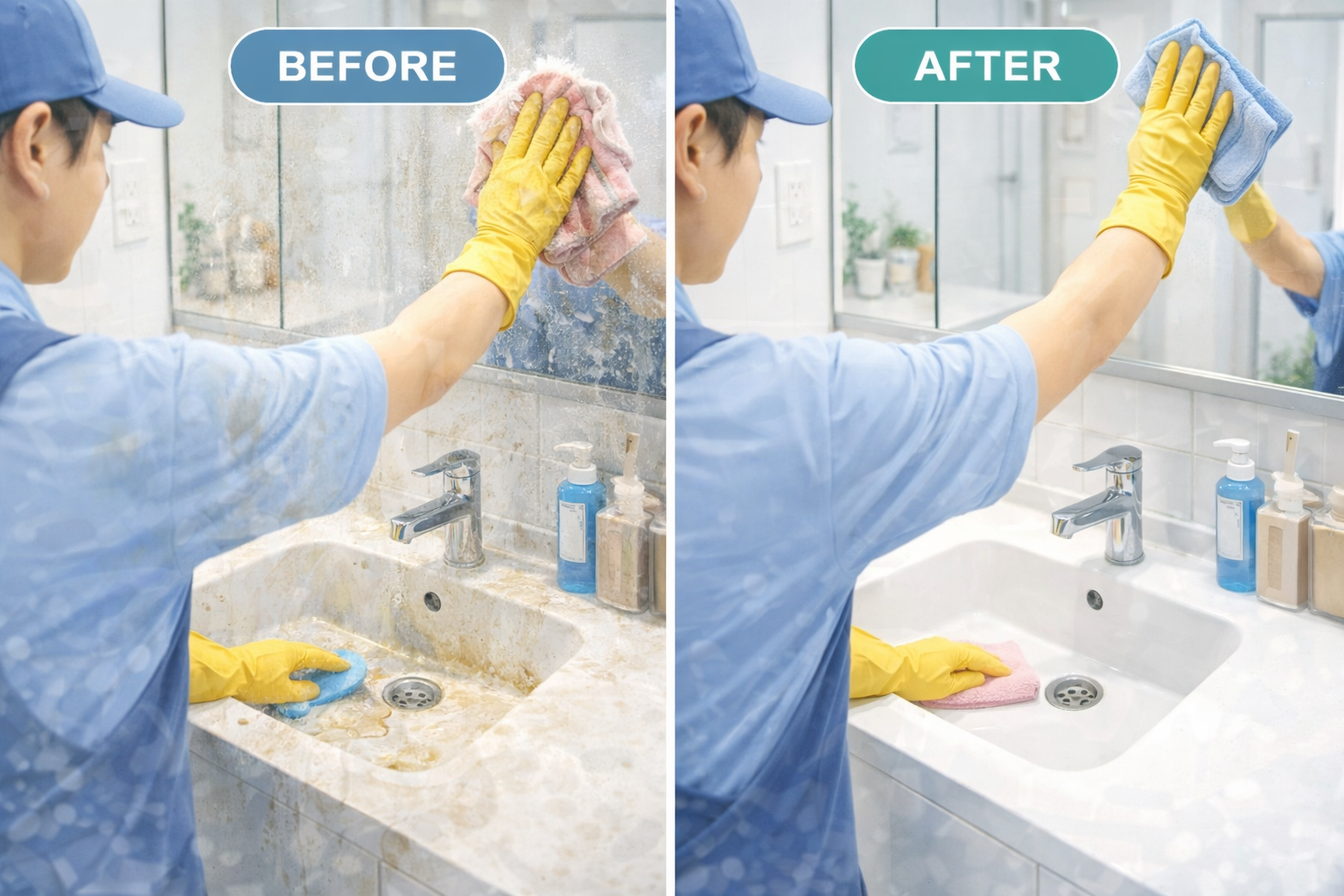 洗面所の作業例